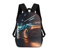 sinyumoney Neon Future Car Drive -2 Rucksack Lightweight Casual Daypack School Backpacks for School/Work/Travel 17inch