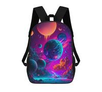 sinyumoney Neon Galaxy Dreamscape 3D Printed Children's School Backpack for Kids High Capacity Travel Rucksacks Book Bags Kids School Bag Back Pack 17inch
