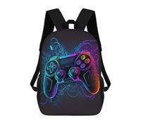 sinyumoney Neon Gaming Controller Artwork-10 School Backpack Computer Rucksack for School/Work/Travel for School/Work/Travel 17inch