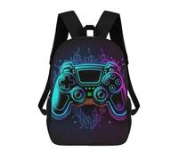 sinyumoney Neon Gaming Controller Artwork-5 School Backpack Large Lightweight Casual Backpack for Girls Boys Teenage 17inch