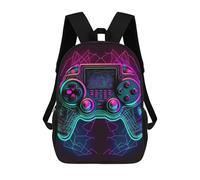 sinyumoney Neon Gaming Controller Artwork-8 School Backpack Rucksack Casual Daypacks School Work Travel Bag for Campus Outdoor Travel Sports 17inch