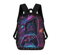 sinyumoney Neon Gaming Odyssey -2 Kids Backpacks Children Bag,Anime Bag,Large Capacity Kids Backpack, 3D Printed Children's,Student Schoolbag,Kids Boys Girls School Bag 17inch