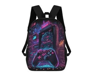 sinyumoney Neon Gaming Paradise -3 Rucksack Rucksack Casual Daypacks School Work Travel Bag for Camping Outdoor Adventures And Daily Travel 17inch