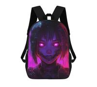 sinyumoney Neon Girl Art Print-1 Backpack 3D Print Kids Bag Elementary Students Daypack Lightweight School Bag for Children Girls Boys Nursery Lunch Pack 17inch