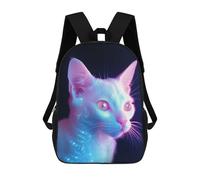 sinyumoney Neon Glowcat School Backpack for Girls Backpack Water Repellent Casual Daypack Lightweight Rucksack Boy Girl School Backpack 17inch