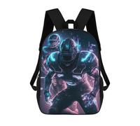 sinyumoney Neon Gridiron Giants Backpacks Kids School Backpack School Bag 3D Printed School Bag for Boys Elementary And Middle School Students 17inch