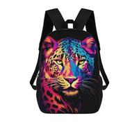 sinyumoney Neon Jaguar Backpacks Kids School Backpack School Bag 3D Printed Fashion School Bags for Boys Elementary And Middle School Students 17inch