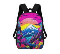 sinyumoney Neon Japanese Nature Art School Bag Bookbag 3D Printed Children's Backpacks for Kids Boy Girl Book Bags Kids School Bag Travel Rucksacks 17inch
