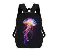 sinyumoney Neon Jellyfish School Backpack Travel College Rucksack Backpacks for Campus Outdoor Travel Sports 17inch