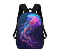 sinyumoney Neon Jellyfish School Bags Water Resistant Travel Backpack Computer Bag for School/Work/Travel 17inch