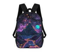sinyumoney Neon Mountain Road Adventure Backpack School Large School Backpack for Boys for Teenage Girls Boys Women Men 17inch