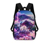sinyumoney Neon Mountainscape Kids Backpacks Children Bag,Anime Bag,Large Capacity Kids Backpack, 3D Printed Children's,Student Schoolbag,Kids Boys Girls School Bag 17inch