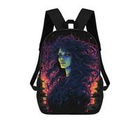 sinyumoney Neon Mystic Portrait Rucksack School Secondary High School College Backpack Travel for Teenage Girls Boys Women Men 17inch