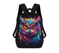 sinyumoney Neon Owl Backpack 3D Printed Children's School Backpack Kids Travel Backpacks High Capacity Book Bags Children's Backpack Rucksack 17inch