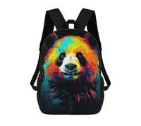sinyumoney Neon Panda Kids' Book Bag 3D Printing School Bag Boys And Girls Cool Knapsack Casual Back Bag for School Students 17inch