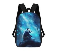 sinyumoney Neon Panda Nebulae School Backpack Daypacks Business Backpack Water Resistant Bookbag for Men/Women 17inch
