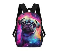 sinyumoney Neon Pug Pop Art Print Children's Backpacks School Backpack 3D Printed for Kids Travel Rucksacks Book Bags Kids 17inch School Bag