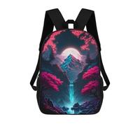 sinyumoney Neon Sakura Wonderland Backpack School Lightweight Casual Daypack School Backpacks for Men, Women & Teenage Boys 17inch