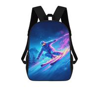 sinyumoney Neon Ski Night Adventure School Backpack Secondary Causal Travel High School Bags for Camping Outdoor Adventures And Daily Travel 17inch