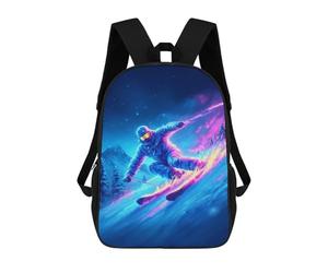 sinyumoney Neon Ski Night Adventure School Backpack Secondary Causal Travel High School Bags for Camping Outdoor Adventures And Daily Travel 17inch