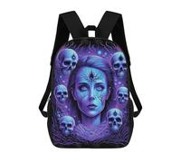 sinyumoney Neon Skulls Mystic Fusion Rucksack School Secondary High School College Backpack Travel for Teenage Girls Boys Women Men 17inch