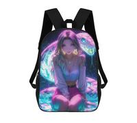sinyumoney Neon Snake Girl School Bags Computer Rucksack for School/Work/Travel for Camping Outdoor Adventures And Daily Travel 17inch