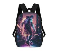 sinyumoney Neon Soccer Legend Kids Backpacks Children Bag,Anime Bag,Large Capacity Kids Backpack, 3D Printed Children's,Student Schoolbag,Kids Boys Girls School Bag 17inch