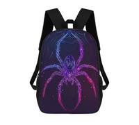 sinyumoney Neon Spider Animal Children's Backpacks 17inch School Backpack 3D Printed Bag Bookbag for Kids Travel Rucksacks Boy Girl Book Bags Kids School Bag