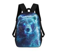 sinyumoney Neon Spirit Bear School Backpack 3D Printed School Bags Boys Girls Laptop Backpack for Kids/Students/Adults 17inch