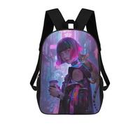sinyumoney Neon Street Cat School Backpack Business Durable Laptop Bag for Camping Outdoor Adventures And Daily Travel 17inch
