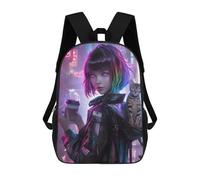 sinyumoney Neon Street Scene-1 Rucksack Water Resistant Computer Rucksack for Camping Outdoor Adventures And Daily Travel 17inch