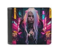 sinyumoney Neon Street Style 3D Print Clutch Purse Credit Card Holder Leather RFID Banknote Compartments Fashion Slim Wallets 11.7cm*9.5cm