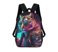 sinyumoney Neon Tiger Fashion Icon Rucksack Business Laptop Rucksack Bag Unisex Casual Daypack for Men/Women 17inch