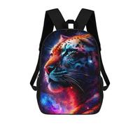 sinyumoney Neon Tiger Portrait -7 Children's Backpack, Schoolbag Large Capacity Students Bookbag Rucksack Knapsack for Boys Girls Adults Teen 17inch