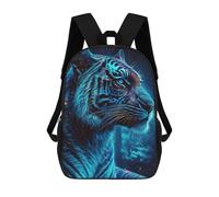 sinyumoney Neon Tiger Portrait -8 School Bags Daypacks Business Backpack Water Resistant Bookbag for Men, Women & Teenage Boys 17inch