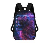sinyumoney Neon Tiger Roar Children's 17 Inch School Backpack 3D Printed Anime Movies for Kids Travel Rucksacks Book Bags Kids School Bag