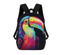 sinyumoney Neon Toucan School Backpack Lightweight Schoolbag Dayback Bookbag College for Teenage Girls Boys Women Men 17inch