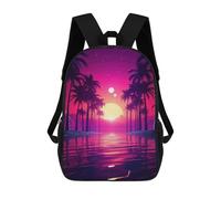 sinyumoney Neon Utopia Unveiled Backpacks Kids Student Schoolbag 3D Printed Backpacks Elementary And Middle School Students Backpacks for Boys Girls 17inch