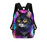sinyumoney Neon Whiskered Whirlwind Kids Children School Backpack 17 Inch Bookbags Casual Travel Rucksack Boys Girls Large Capacity Daypack 17inch