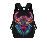sinyumoney Neon Yak Animal School Backpack Water Resistant Travel Backpack Computer Bag for School/Work/Travel 17inch