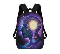 sinyumoney Neural Harmony Cosmic Mind Illustration Backpack School Rucksack Casual Daypacks School Work Travel Bag for Boys/Girls/Teenagers 17inch