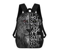 sinyumoney Never Give Up 17 Inch Backpack School Bag Rucksack for Girls Boys Large Capacity Kids Back Pack Lightweight School Bags for Children Students