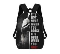 sinyumoney Never Quit Backpack School Bag Water Resistant Computer Rucksack for Campus Outdoor Travel Sports 17inch