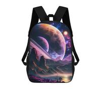 sinyumoney New Nature Planet Cosmos School Backpack Lightweight Airport College Students Back Pack- Perfect for Travel, Work And Daily Use 17inch