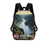 sinyumoney New River Gorge National Park Backpack School Bag Large Water Resistant Laptop Backpack for Girls Boys Teenage 17inch