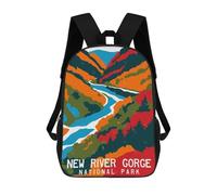 sinyumoney New River Gorge Poster School Backpack Computer Rucksack for School/Work/Travel- Perfect for Travel, Work And Daily Use 17inch