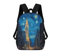 sinyumoney New York City Skyline at Night -2 Backpack School Water Resistant Travel Backpack Computer Bag - Perfect for Travel, Work And Daily Use 17inch