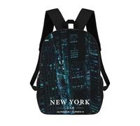 sinyumoney New York Coordinate Art Backpack School Water Resistant Travel Backpack Computer Bag for School/Work/Travel 17inch