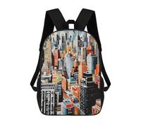 sinyumoney New York Skyline School Backpack Computer Rucksack for School/Work/Travel for Girl, Teen Girls 17inch