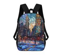 sinyumoney New York Winter Glow School Bags Water Resistant Travel Backpack Computer Bag for School/Work/Travel 17inch